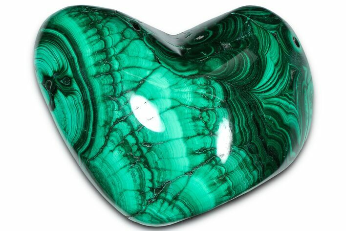 Flowery Polished Malachite Specimen - DR Congo #360899